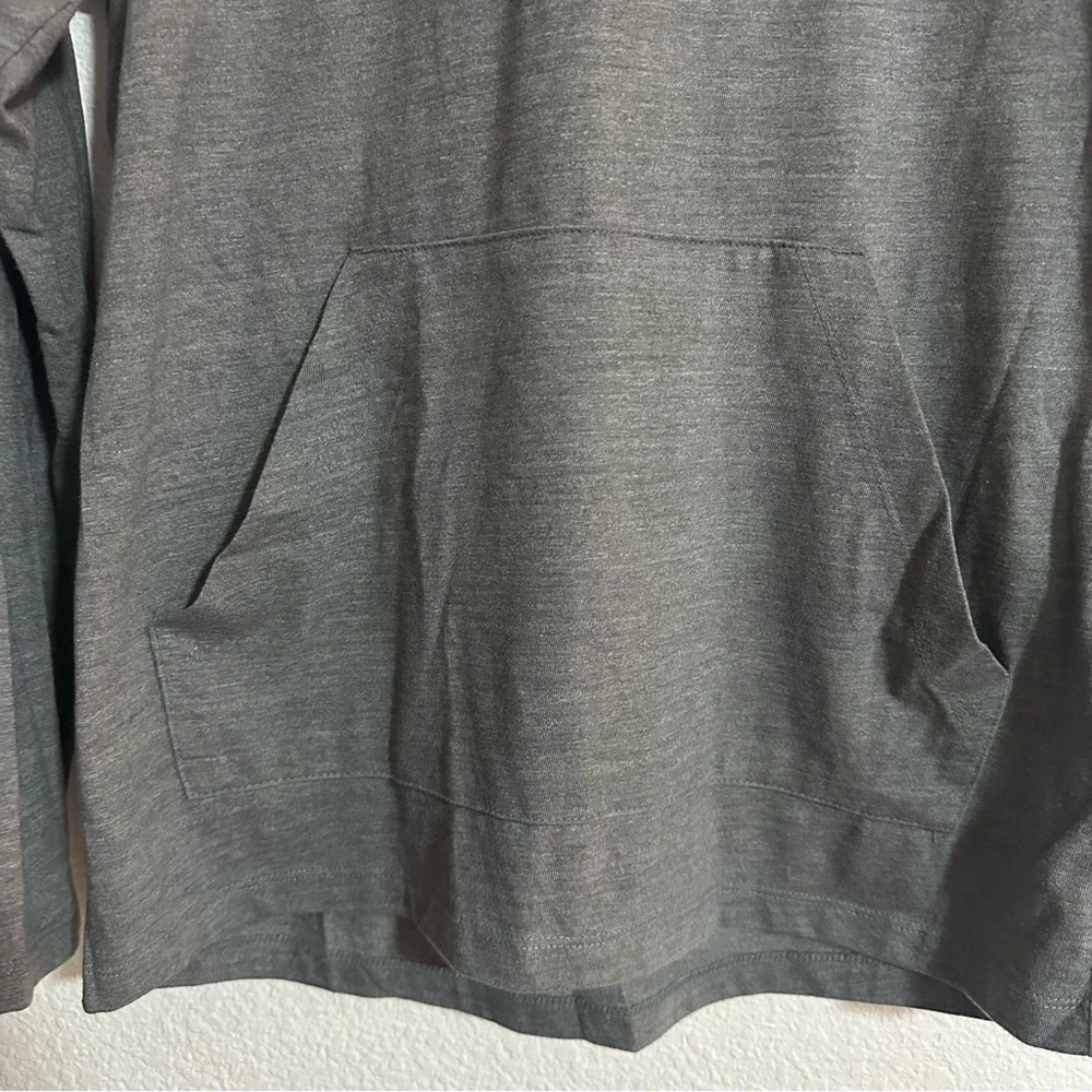 North Face Hooded Shirt Pullover Men S Heather Gray Performance Hike Run Outdoor